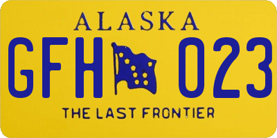 AK license plate GFH023