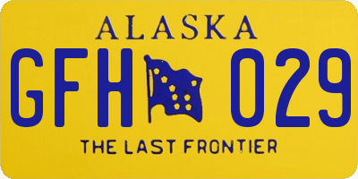AK license plate GFH029
