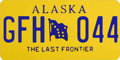AK license plate GFH044