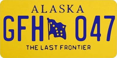 AK license plate GFH047