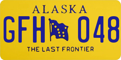 AK license plate GFH048