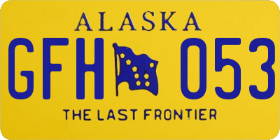 AK license plate GFH053
