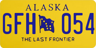 AK license plate GFH054