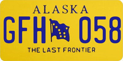 AK license plate GFH058