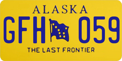 AK license plate GFH059
