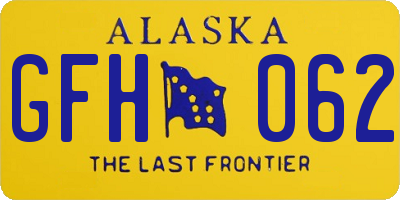 AK license plate GFH062