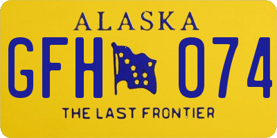 AK license plate GFH074