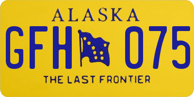 AK license plate GFH075
