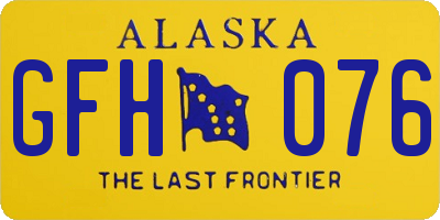 AK license plate GFH076