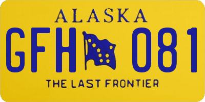 AK license plate GFH081