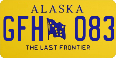 AK license plate GFH083