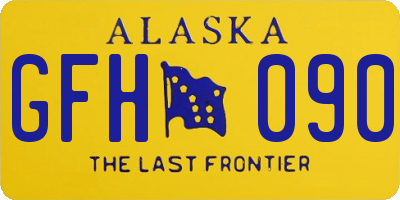 AK license plate GFH090