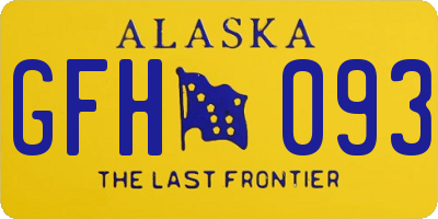 AK license plate GFH093
