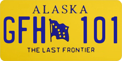 AK license plate GFH101