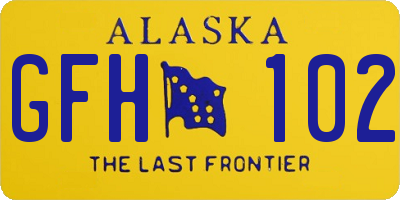 AK license plate GFH102