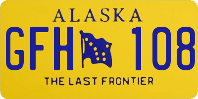 AK license plate GFH108