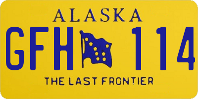 AK license plate GFH114