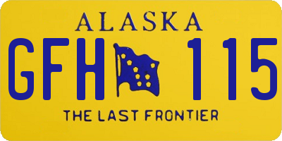 AK license plate GFH115
