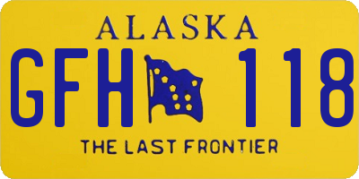 AK license plate GFH118