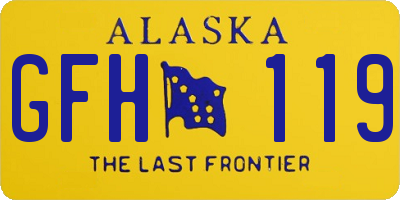AK license plate GFH119