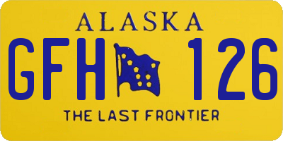 AK license plate GFH126