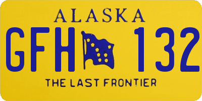 AK license plate GFH132