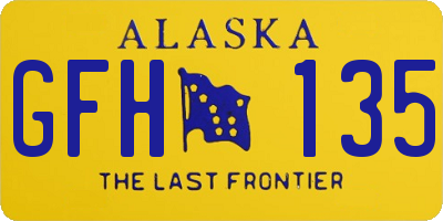 AK license plate GFH135