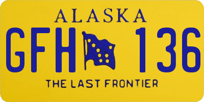 AK license plate GFH136