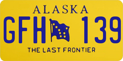 AK license plate GFH139