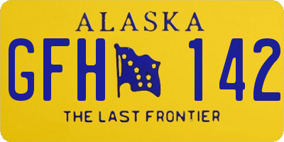 AK license plate GFH142