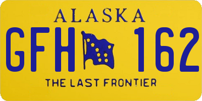AK license plate GFH162