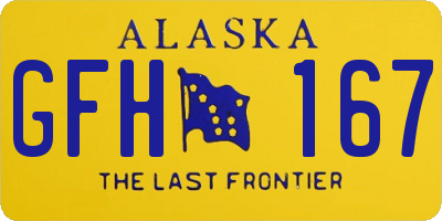 AK license plate GFH167