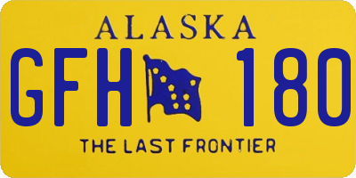 AK license plate GFH180