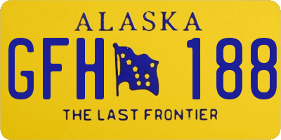 AK license plate GFH188
