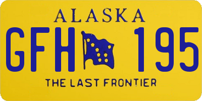 AK license plate GFH195