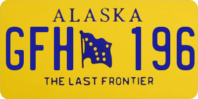 AK license plate GFH196