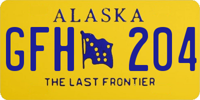 AK license plate GFH204