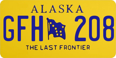 AK license plate GFH208