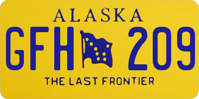 AK license plate GFH209