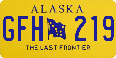 AK license plate GFH219
