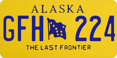 AK license plate GFH224