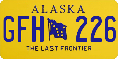 AK license plate GFH226