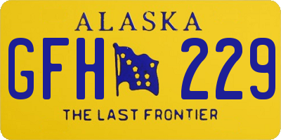 AK license plate GFH229