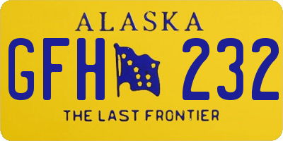 AK license plate GFH232