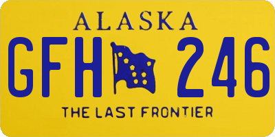 AK license plate GFH246