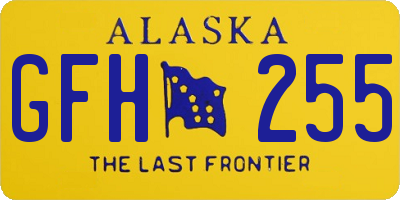 AK license plate GFH255