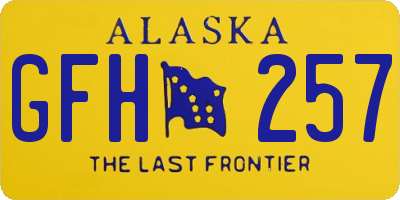 AK license plate GFH257