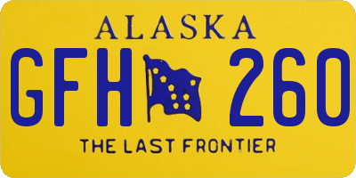 AK license plate GFH260
