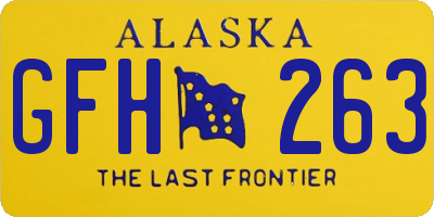 AK license plate GFH263