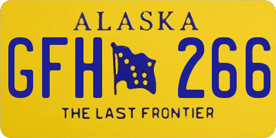 AK license plate GFH266